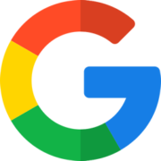 The google logo on a black background.